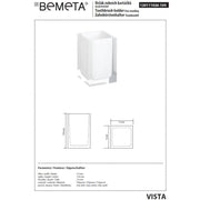 VISTA Portaspazzolino da Banco in Resina Bianca 11 x7,2 x7,2 cm