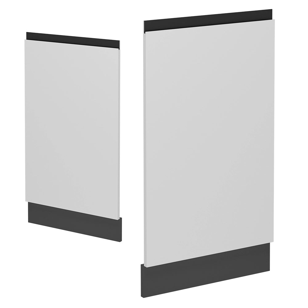 Pannello frontale della lavastoviglie R-Line Bianco/Antracite 45 cm J-Shape senza piano di lavoro Vicco