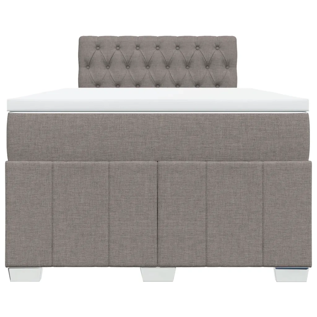 Giroletto a Molle con Materasso Tortora 120x190 cm in Tessuto