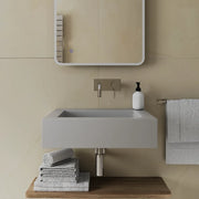 Lavabo sospeso in marmoresina 60cm grigio opaco | Koro