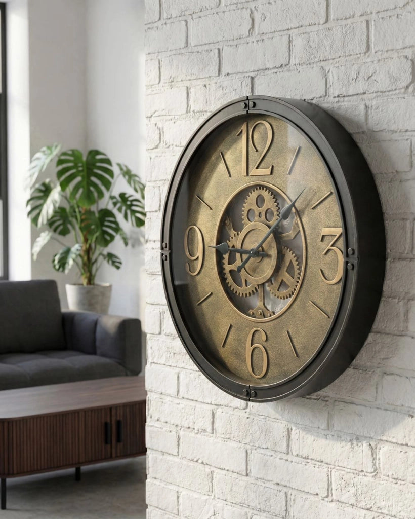 Orologio da parete con cornice sintetica 50 cm Finitura verniciata Forma rotonda Design classico Accessori per la casa Decorazioni