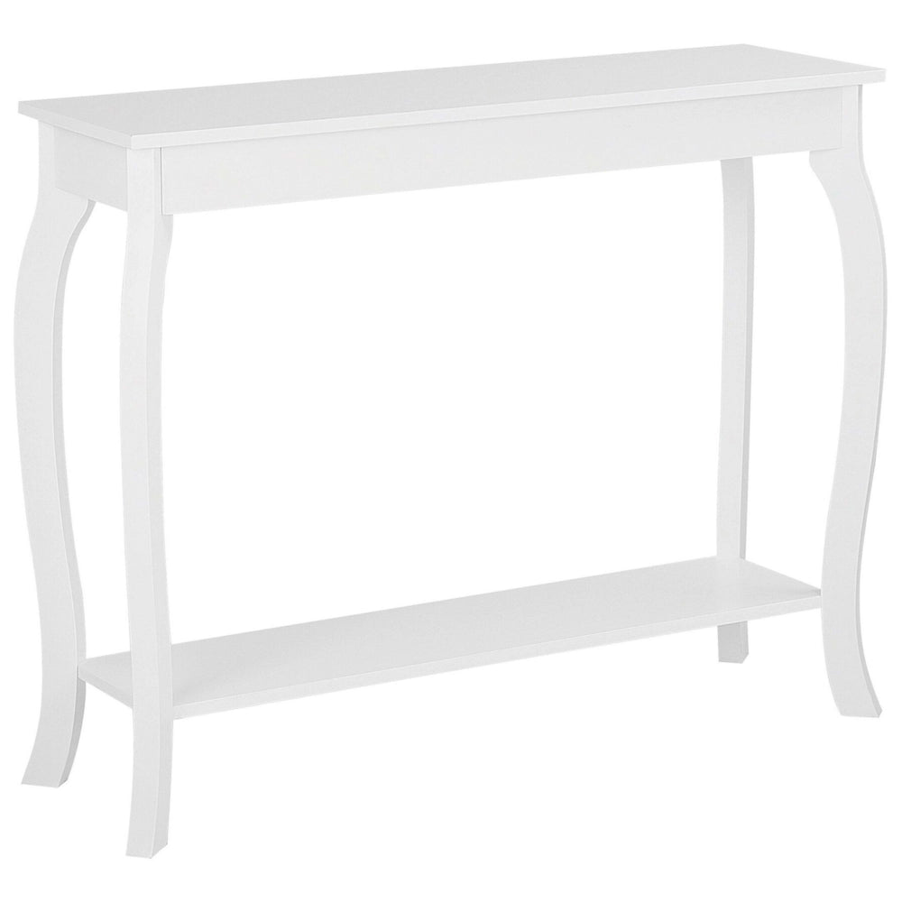 Consolle Bianco 100 x 30 cm Scaffale Espositore Moderno in Stile Francese Soggiorno Corridoio Camera da Letto