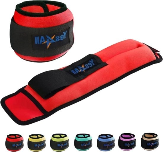 Polsi in Neoprene Singoli Pesi 45 KG a Paire - Per Polsi e Arti Singole - Rosso