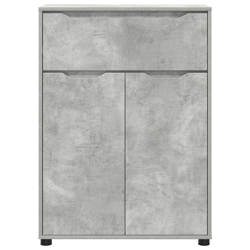 Mobile da Bagno con porta Grigio cemento 72,5 x 36,5 x 100 cm