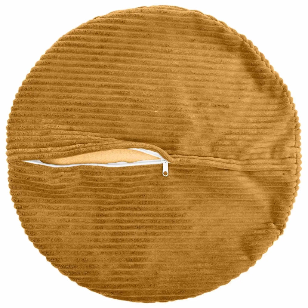 Federa 2 pcs HEERLEN Giallo Ø 60 cm corduroy 922931