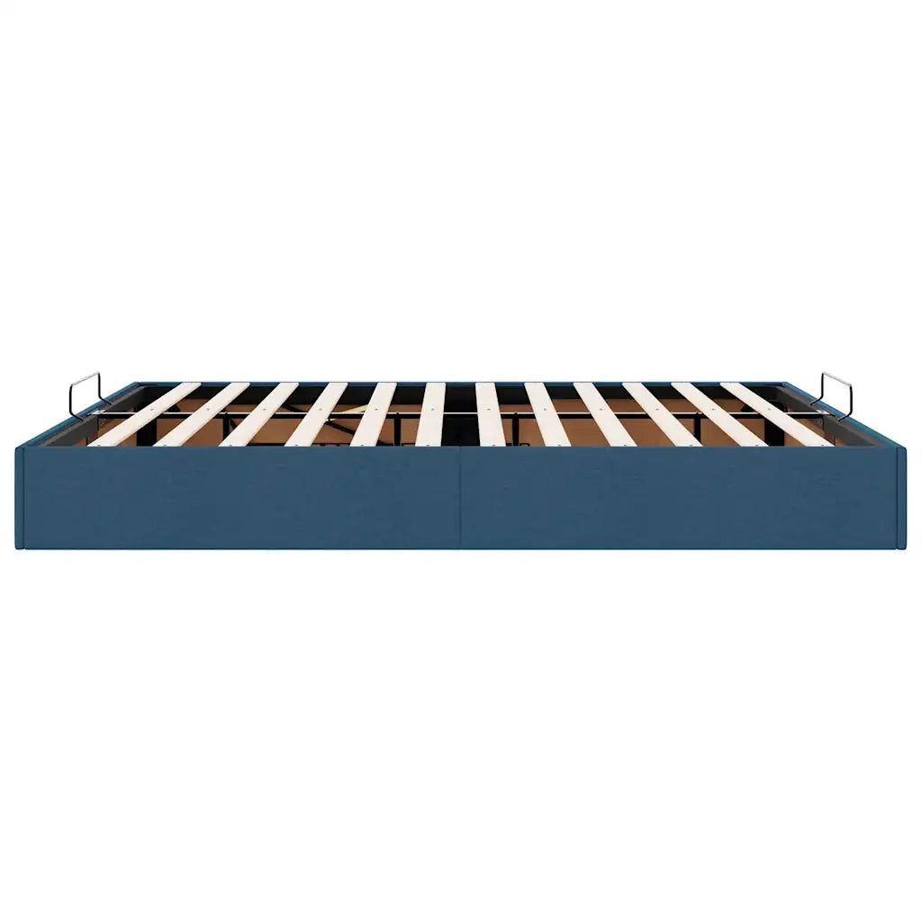 vidaXL Struttura Letto Pouf senza Materasso Blu 200x200 cm in Tessuto