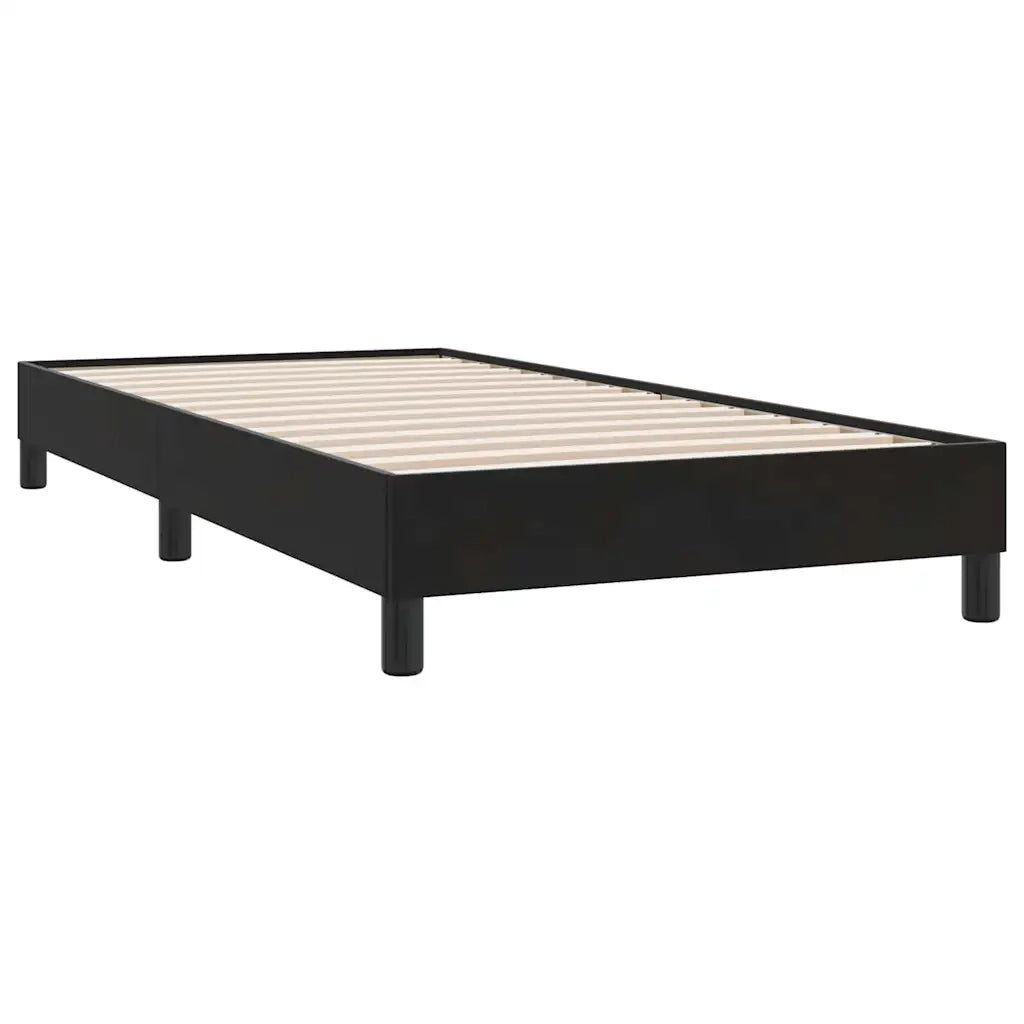 Giroletto a Molle senza Materasso Nero 90x210 cm in Velluto 3315809