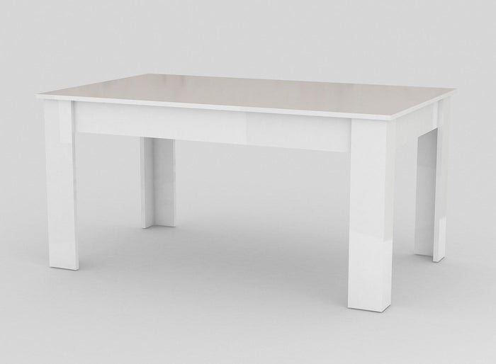 Tavolo Allungabile 160/210x90x75 cm Jesi Bianco Lucido