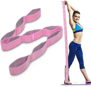 Yogaset, yogaset, cintura elastica con 8 nodi, lavabile, facile da indossare e molto elastica cintura di ginnastica, cintura elastica ideale per yoga caldo