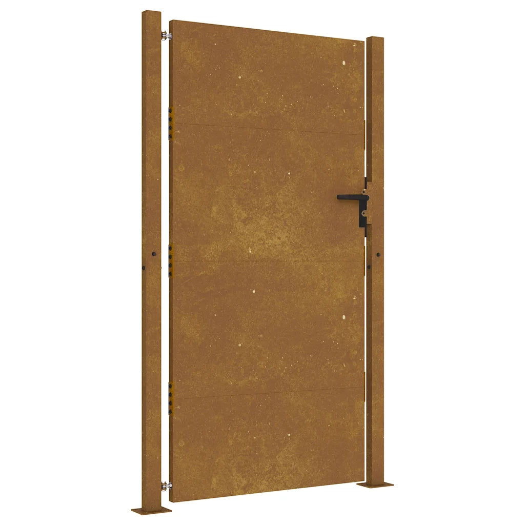 Cancello da giardino 100x200 cm in acciaio Corten 153267