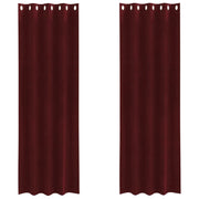 Tende Oscuranti | Tende Blackout 2 pz Rosso Vino 140 x 225 cm Velluto