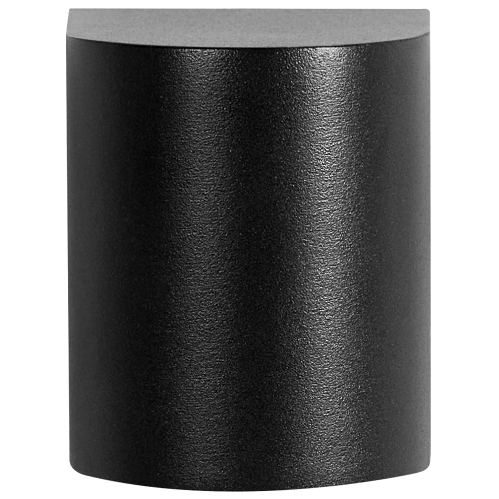 Set di 4 lampade da esterno per pareti esterne, 8 cm, in metallo e alluminio, moderne, nere