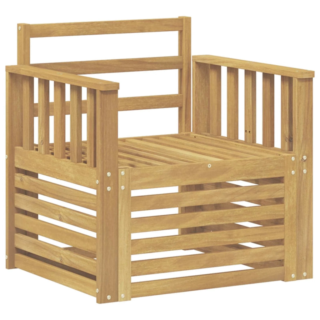 2 Pezzo Set di divani da esterno-Sofa da giardino Legno di Acacia Massello 464780