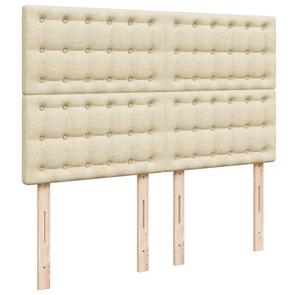 Giroletto a Molle con Materasso Crema 160x200 cm in Tessuto 3294038
