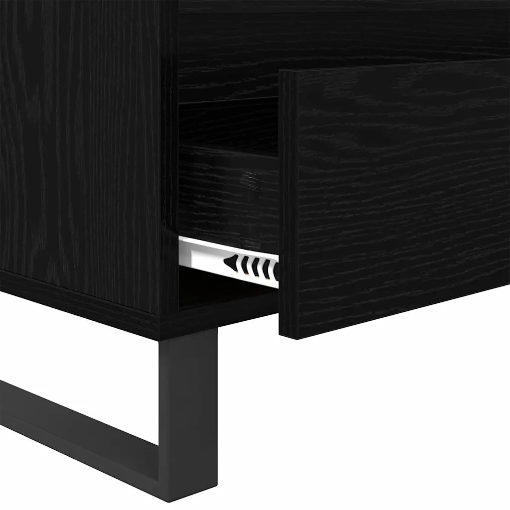 Mobile TV con cassetto Rovere Nero 100 x 34,5 x 44,5 cm 881788