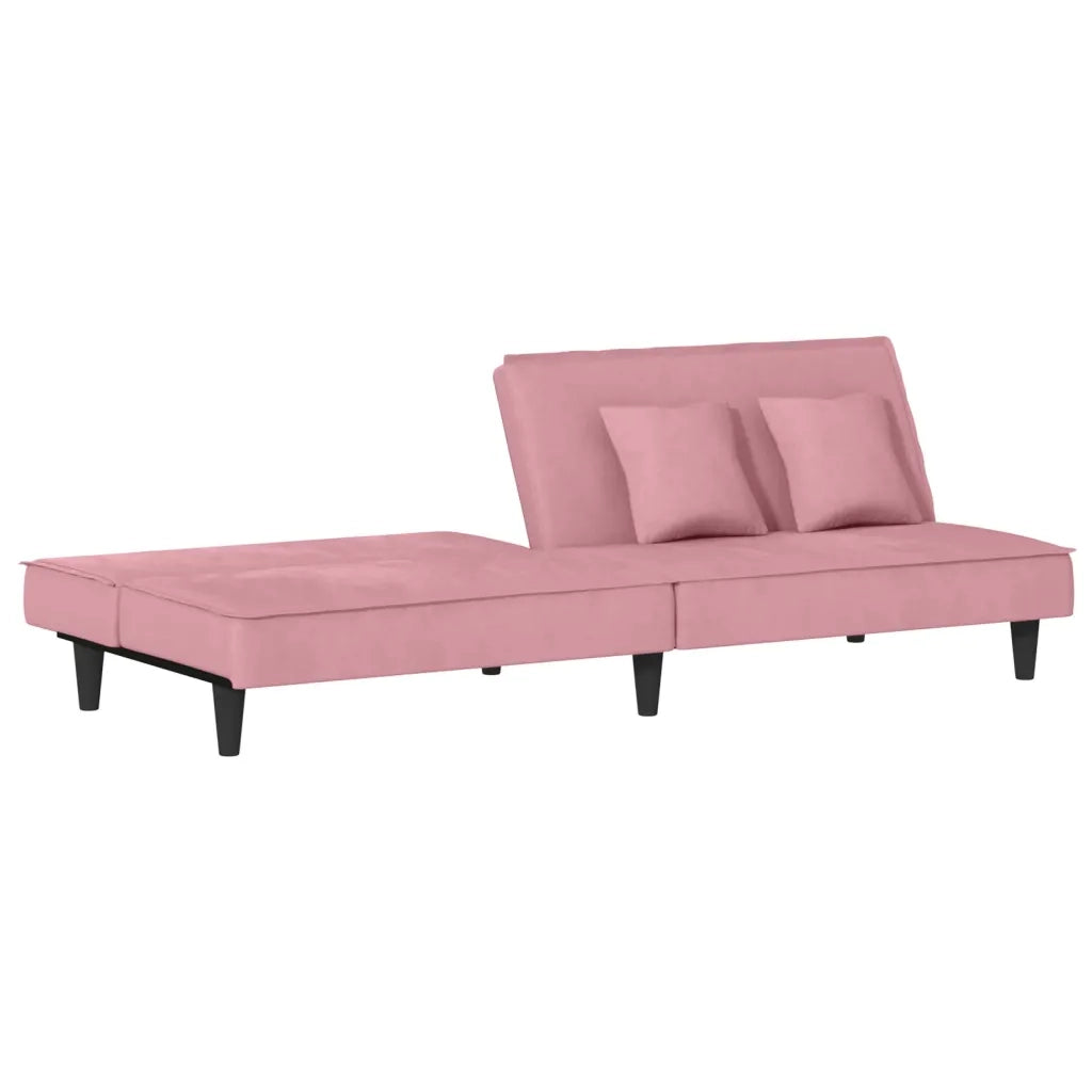 vidaXL Divano Letto Rosa in Velluto