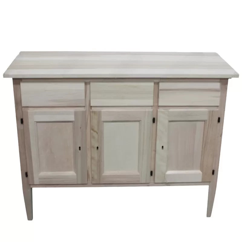 Madia credenza in legno 3 ante 3 cassetti tinta noce l.105 p.42 h.82 (963) - Mobili 2G