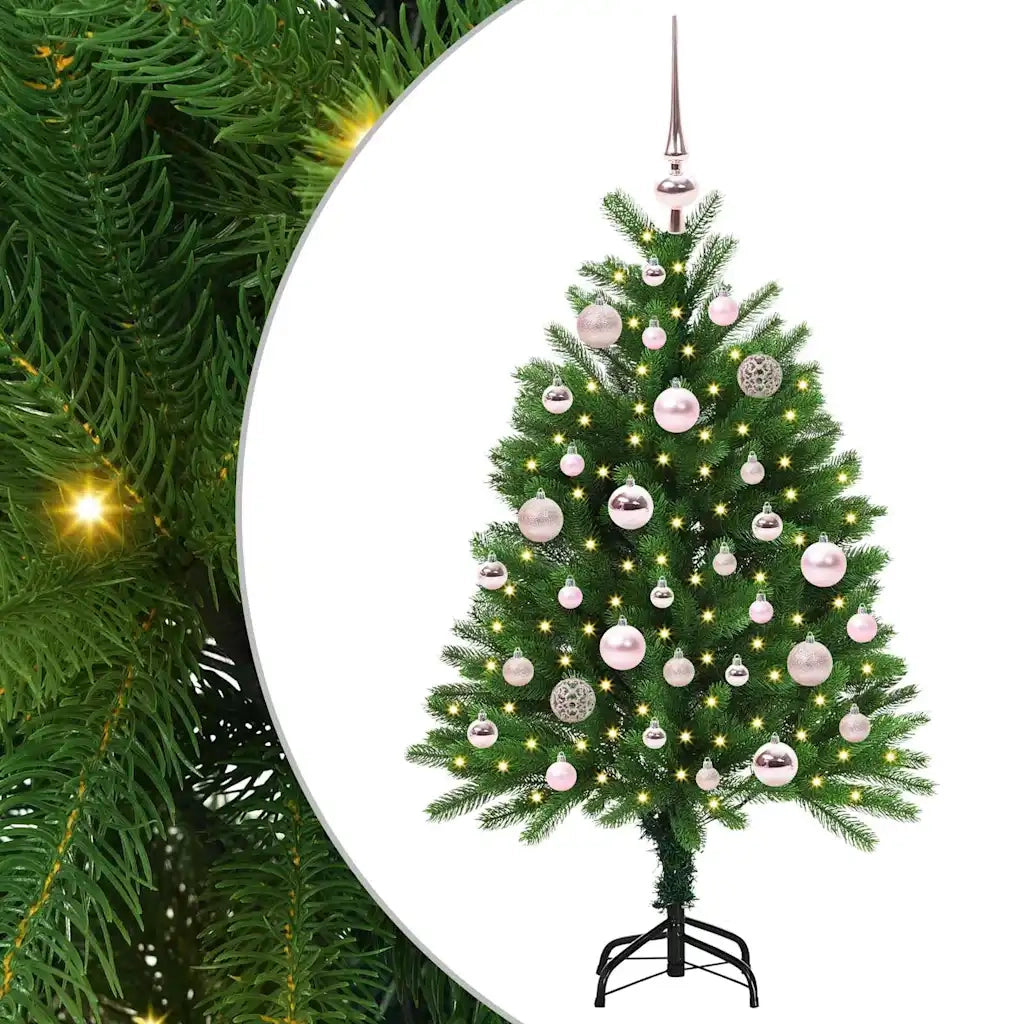 Albero di Natale | Decorazioni natalizie con 150 LED con supporto Verde 120 cm PE