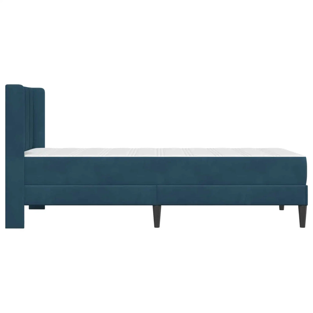 Struttura letto con materasso-Giroletto Blu 80 x 200 cm Velluto 129858