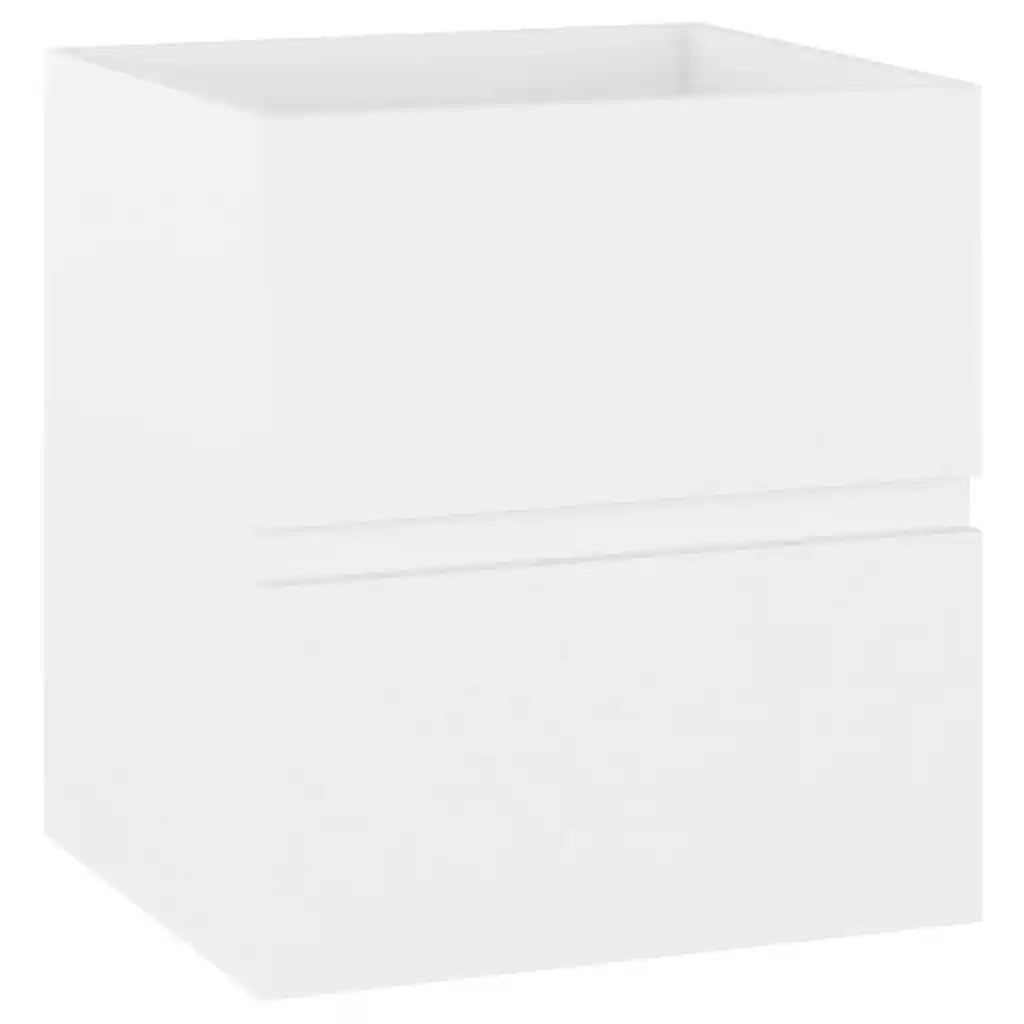 Mobile con Lavabo | Armadio Lavabo Integrato Bianco in Legno Multistrato