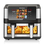 Friggitrice ad aria a camera singola/doppia da 8,5 litri, 12 programmi, con obl¨° di visualizzazione, 2 camere, touchscreen, temperatura massima 200¡æ