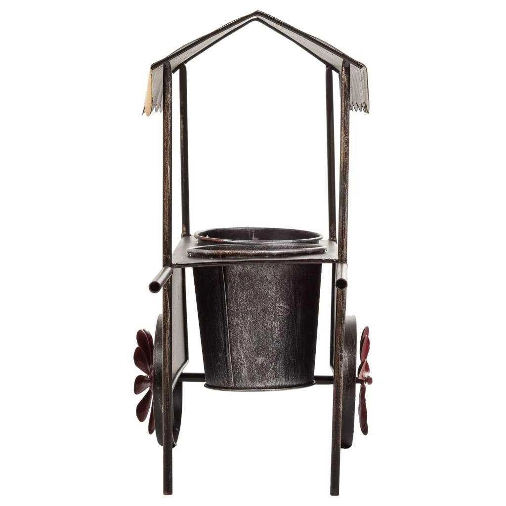 Carrello portafiori in metallo 37,5x21x37h
