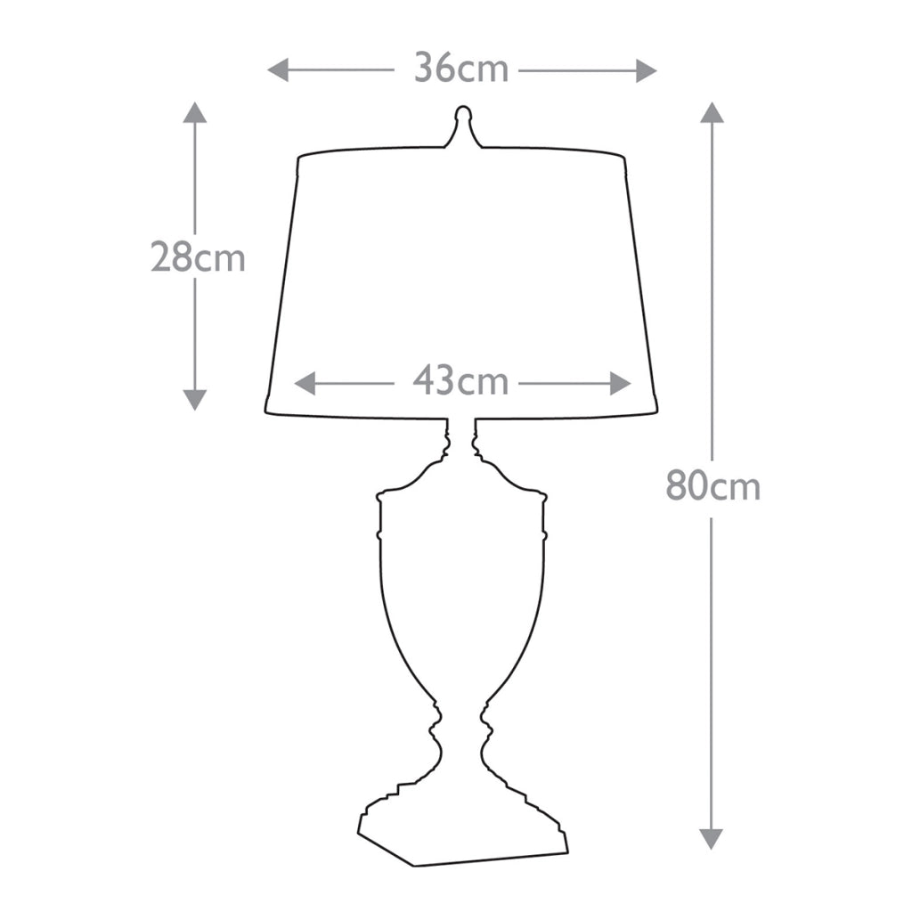 Lampada da tavolo Dennison nichel lucido crema E27 Quoizel
