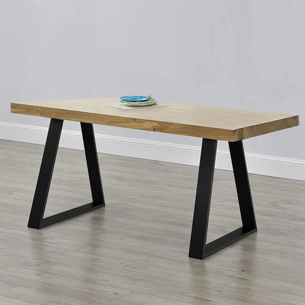 Set di 2 gambe triangolari in acciaio per tavolo 72 x 55 x 6 cm 03_0008088