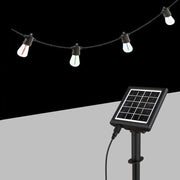 Trade Shop - Catena Luminosa Con Pannello Solare Led Rgbw 10mt Con 10 Lampadine Giardino So-st-rgbw -