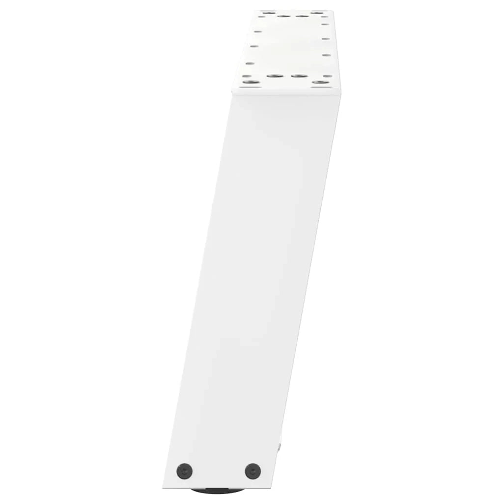 Set di 2 gambe per tavolino da caffè a forma di U 60 x 30 cm design moderno e stabile con piedini livellatori acciaio bianco 02_0057034
