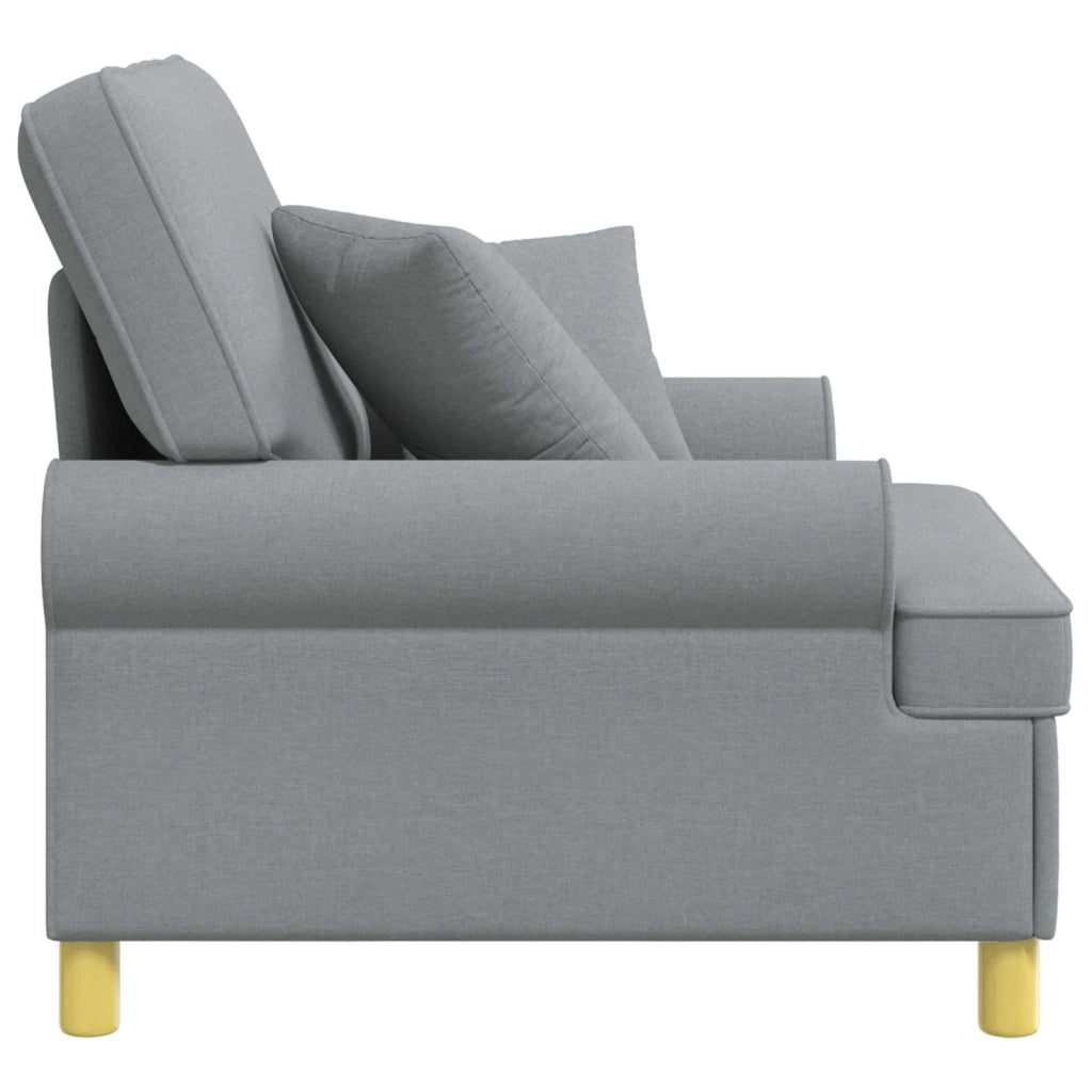 Poltrona XL con Cuscini Grigio Chiaro Tessuto 42043483