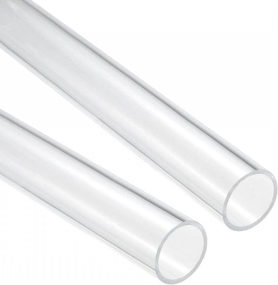 Tubo di PVC trasparente 2 pezzi - diametro interno 31 mm, diametro 35 mm - lunghezza 250 mm - tubo di plastica acrilica - per la costruzione di lampade, lampade a stante, mobili