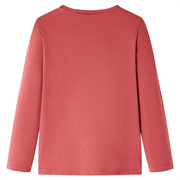 Maglietta per Bambini Maniche Lunghe Rosa Bruciato 116 13776