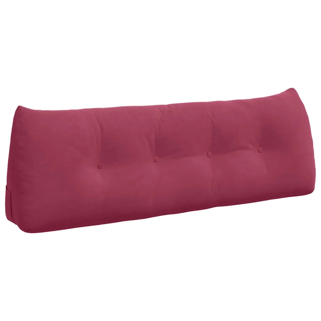 Cuscino per Schiena Rosso Vino 140 x 24 x 50 cm Velluto 42014521