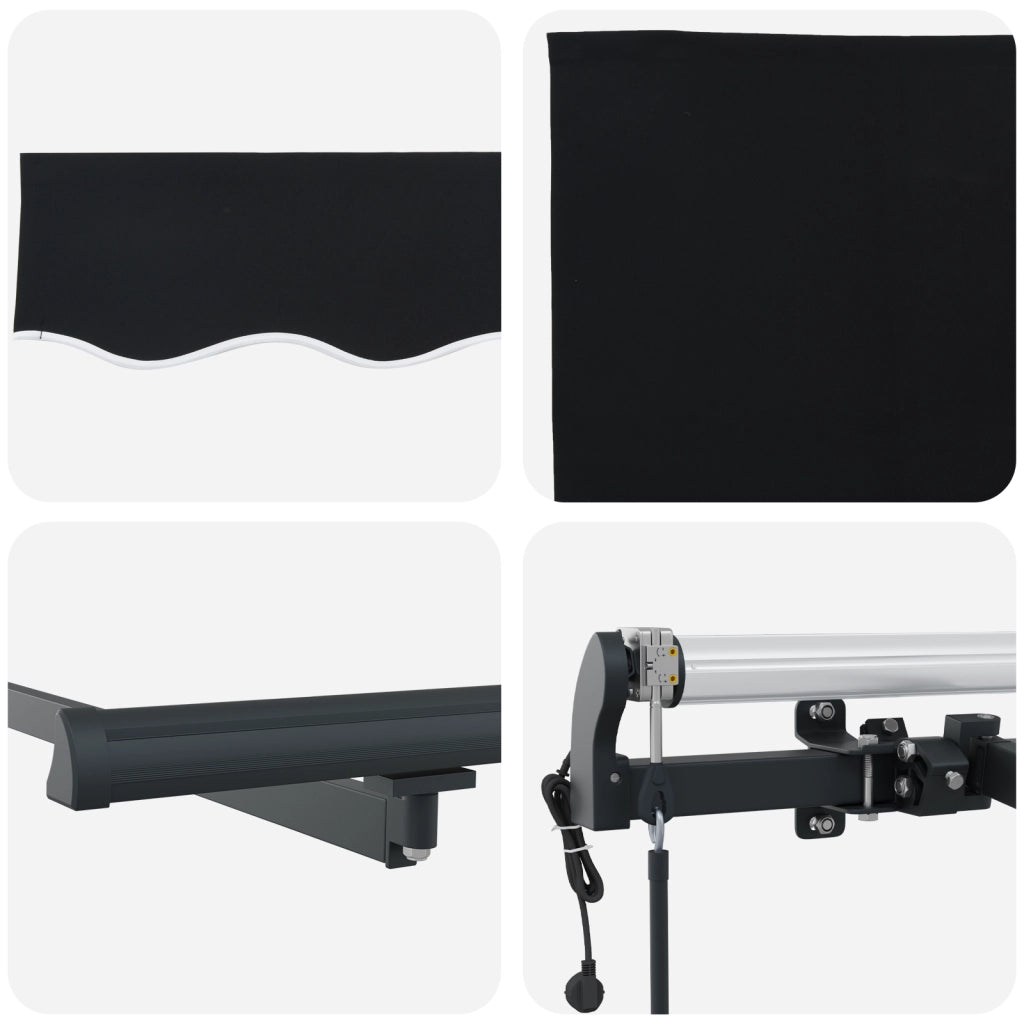 Tenda Retrattile Automatica  Nera 350x250 cm