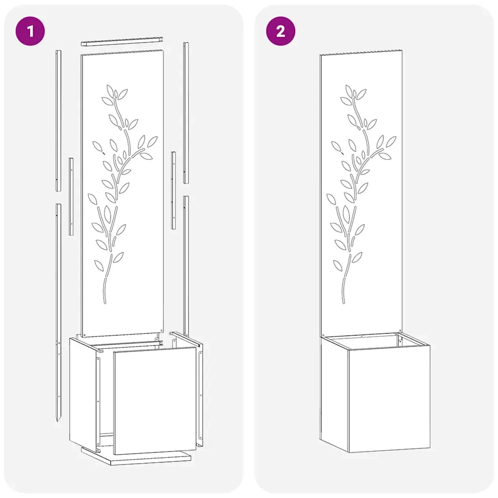 Schermo per privacy in giardino Argento 32 x 32 x 150 cm CFW5390035