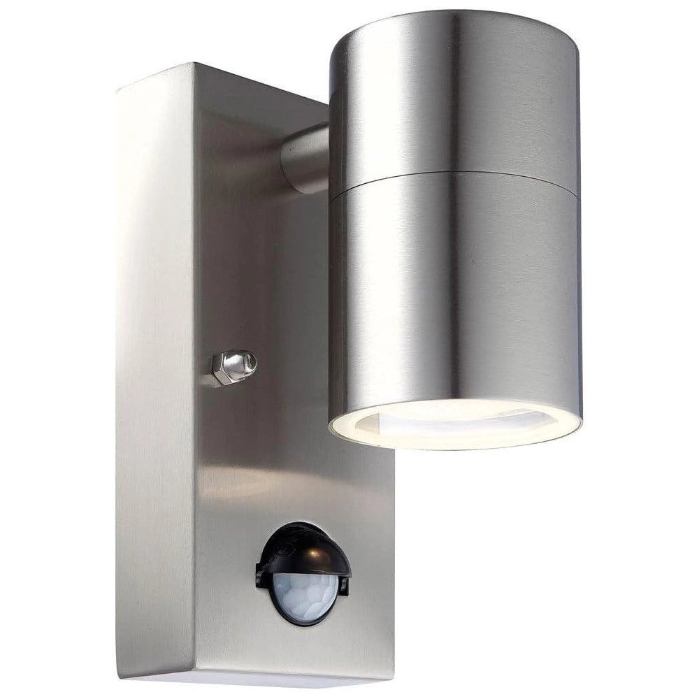 Trade Shop - Applique Lampada Da Parete Corpo In Alluminio Con Sensore Movimento Gu10 Ip44 -