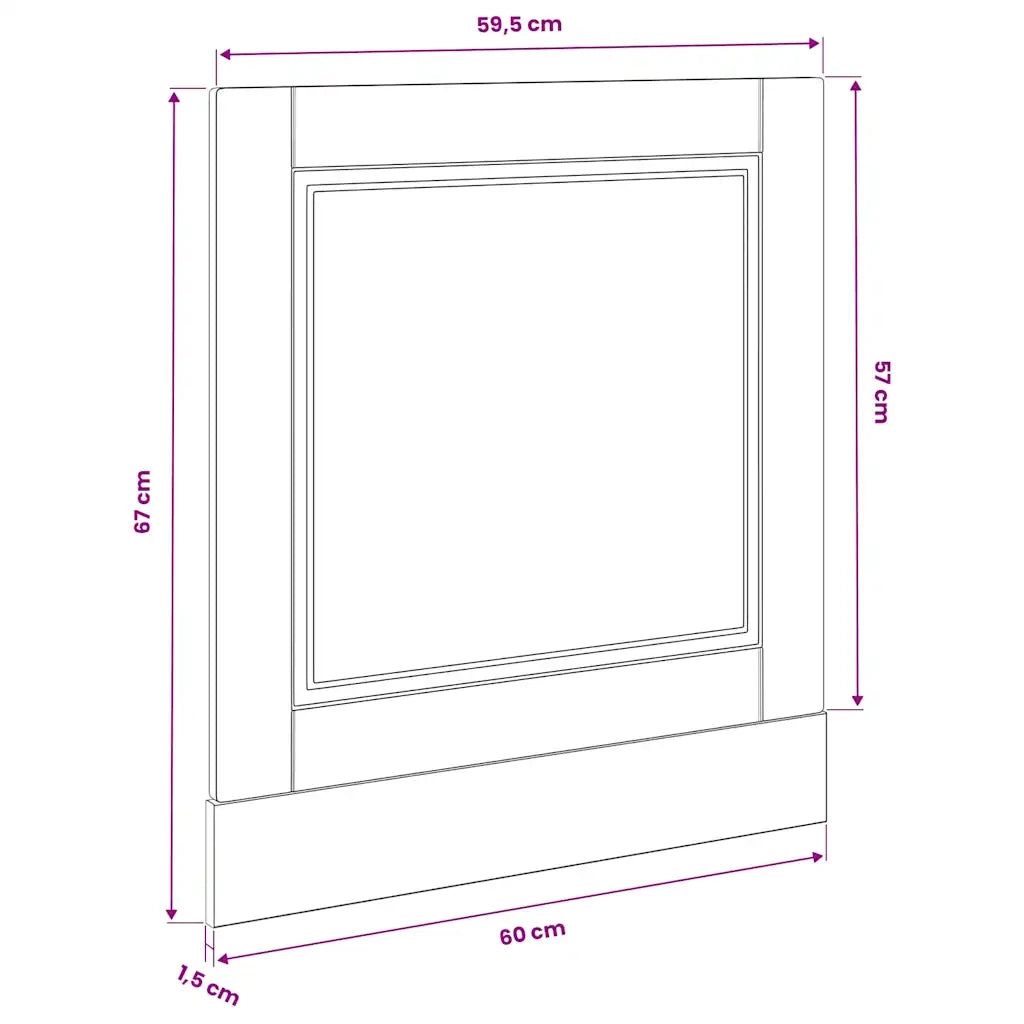 Pannello Lavastoviglie Porto Bianco Lucido 60x1,5x67 cm
