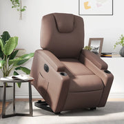 Poltrona Alzapersona Reclinabile Marrone in Similpelle 3204446