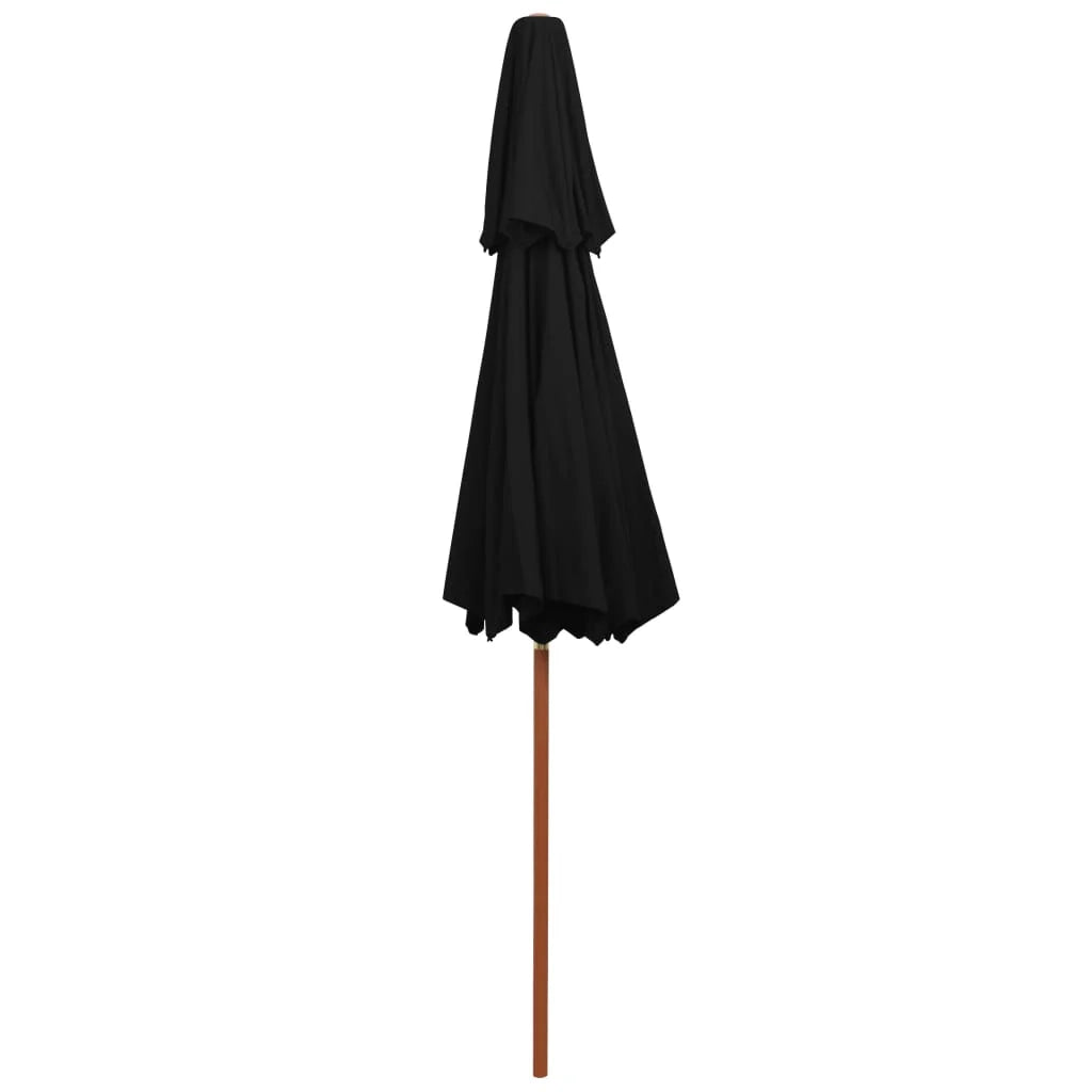 Ombrellone doppio con palo in legno 270 cm nero 02_0008442