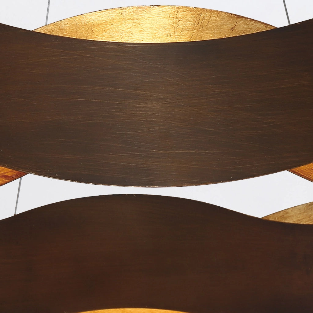 Lampada sospesa moderna tonda Ø85 bronzo oro LED 105W Vaughan