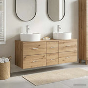 Set di mobili per il bagno 3 pz Rovere Artigianale 3405890