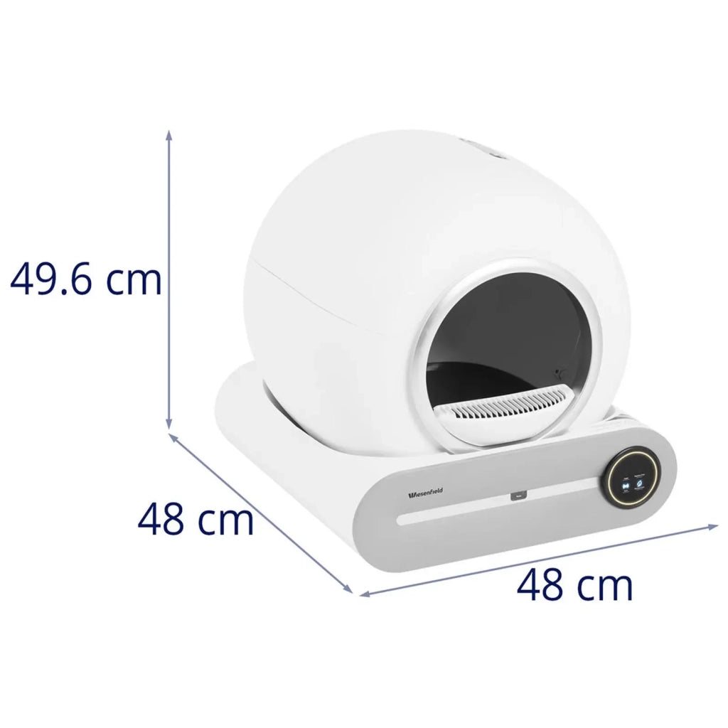 Lettiera autopulente controllata tramite app per smartphone apertura 25 cm sterilizzazione al plasma gomma ABS resina poliacetalica (POM) grigio/bianco 14_0009245