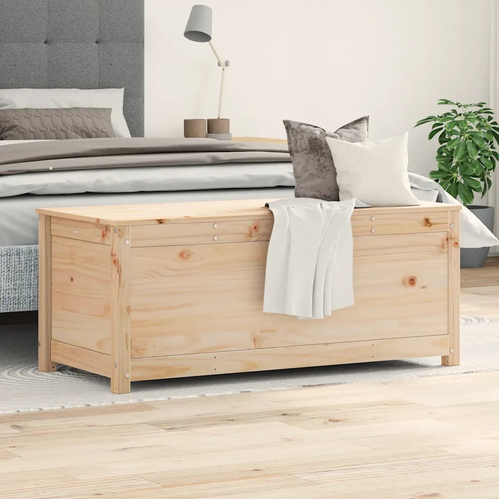 Contenitore Portaoggetti 110x50x45,5 cm Legno Massello Pino 823539
