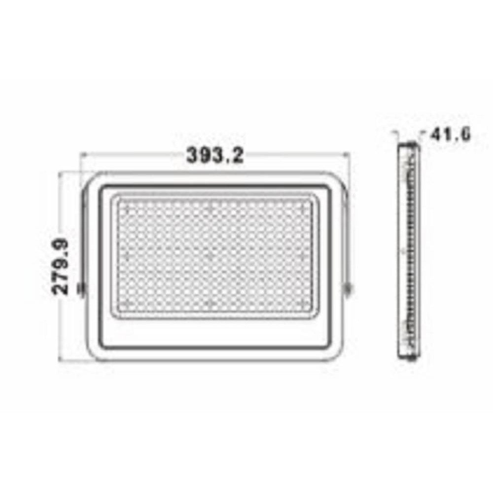 Trade Shop - Faro Led 200 W Ultra Slim Esterno Nero Ip65 Luce Fredda Naturale Calda Fs200w-n -