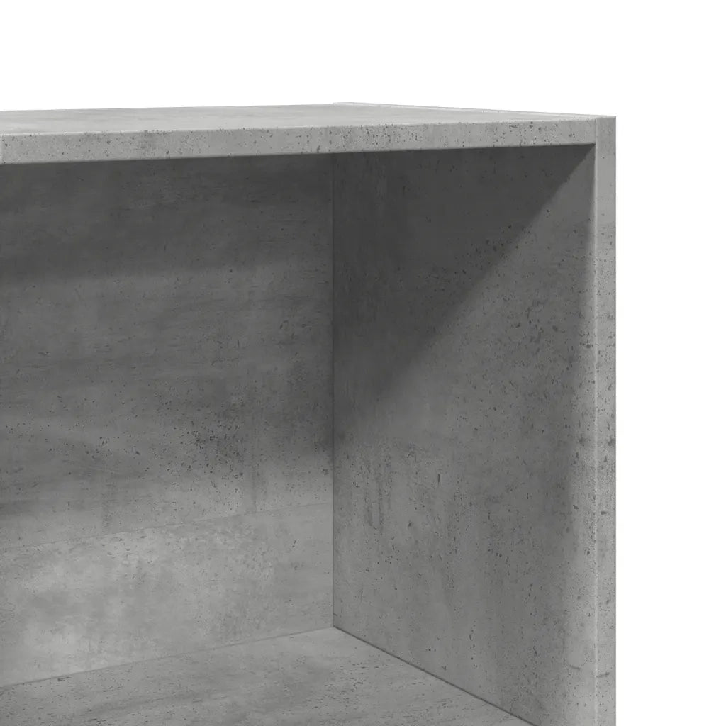 Libreria-Scaffale per Libri-Mobile di Stoccaggio Grigio Cemento 40x30x189 cm in Legno Multistrato