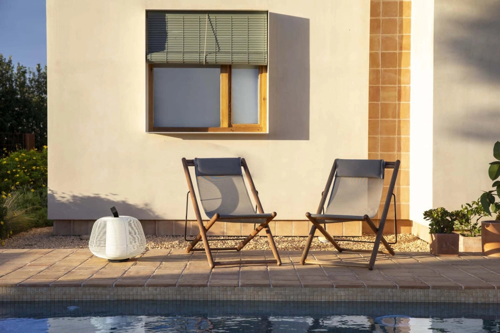 NARA, Lampada Portatile, Faro Barcelona Colore: Beige