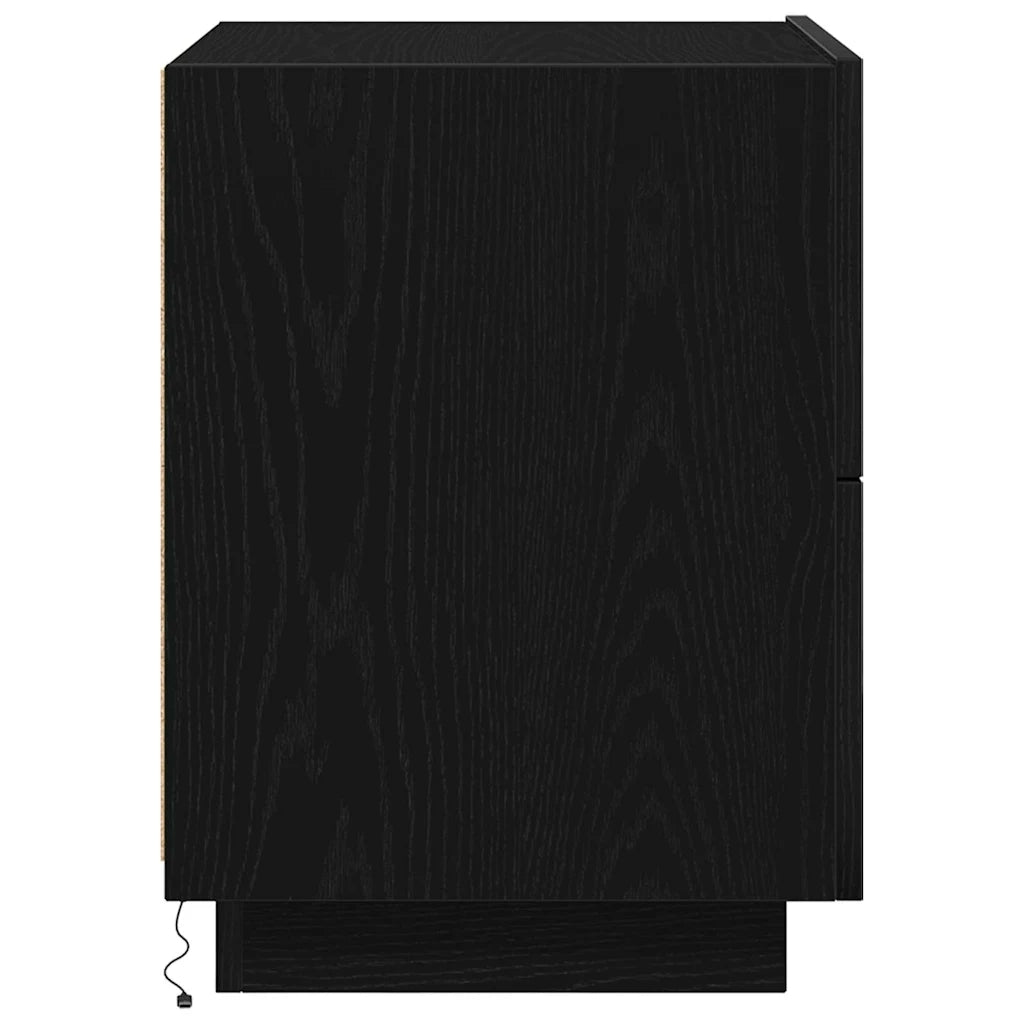 Armadio da Notte Rovere Nero 45 x 40 x 55 cm Legno multistrato 863061