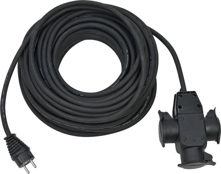 Brennenstuhl 1167820301 prolunghe e multiple 25 m 3 presa(e) AC Esterno Nero