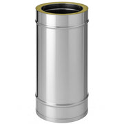 Tubo acciaio doppia parete Ø 200/250 mm sp. 0,5 mm h. 500 mm canna fumaria